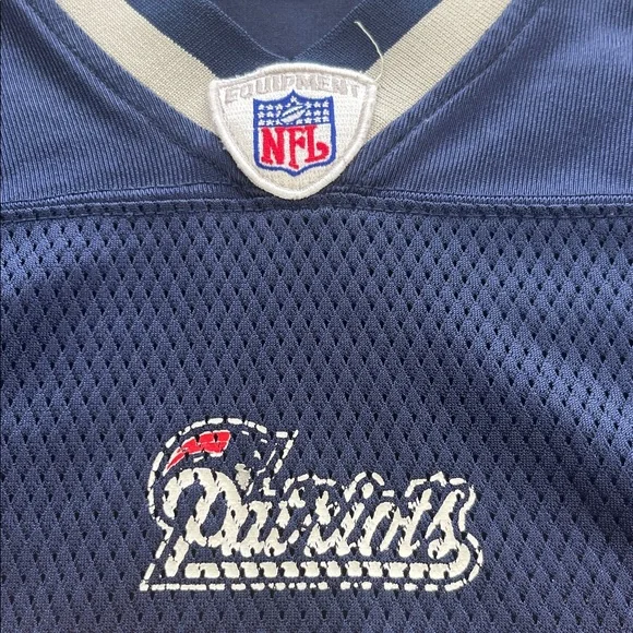 NFL Reebok New England Patriots #54 BRUSCHI jersey Size Large Pre Owned - Picture 7 of 11